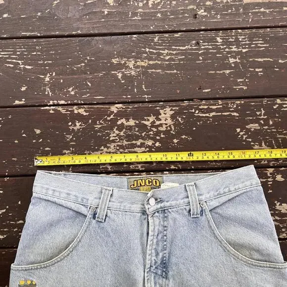 (34x30) Vintage 90s JNCO Jeans Smokestacks Pipes Wide Leg Baggy Skater Rave - Picture 5 of 8